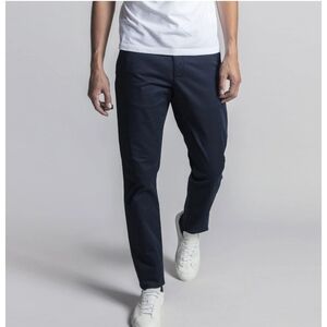 Italian Twill Preppy Men's Stretch Bonobos Navy Chinos 33/32